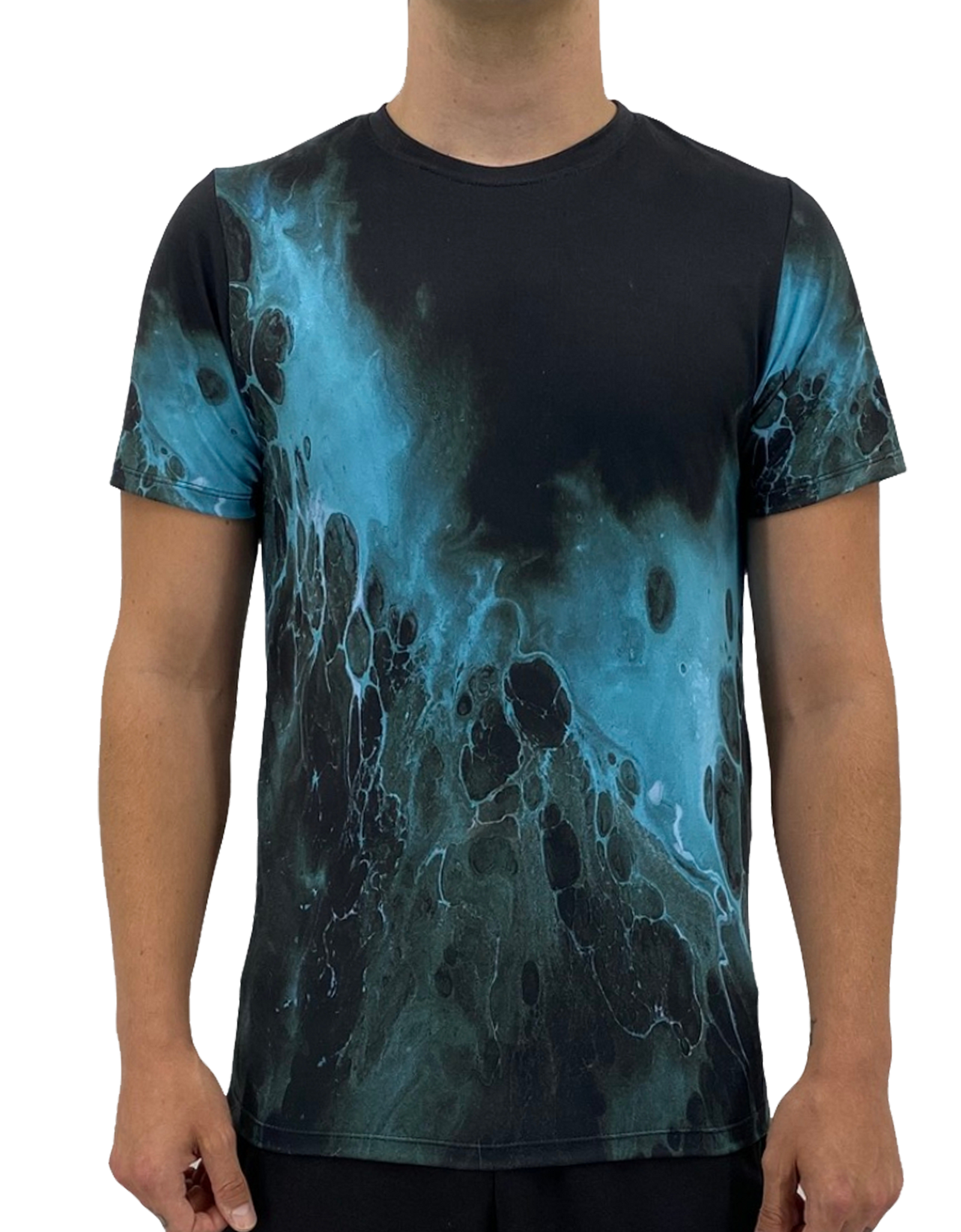 Black Blue Splash Men's T-shirt