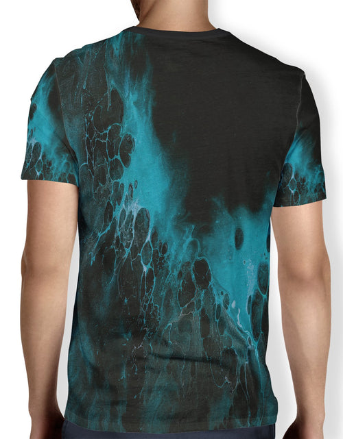 Load image into Gallery viewer, Black Blue Splash Men&#39;s T-shirt
